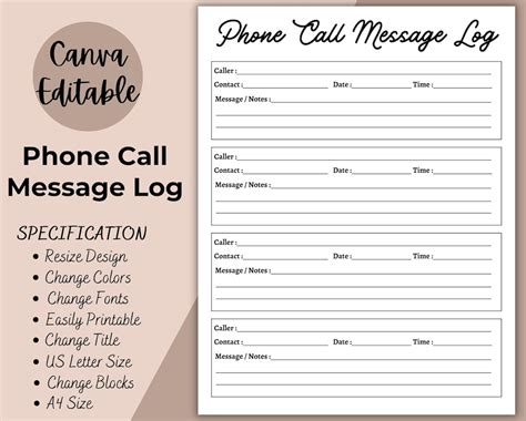 phone conversation notes template.